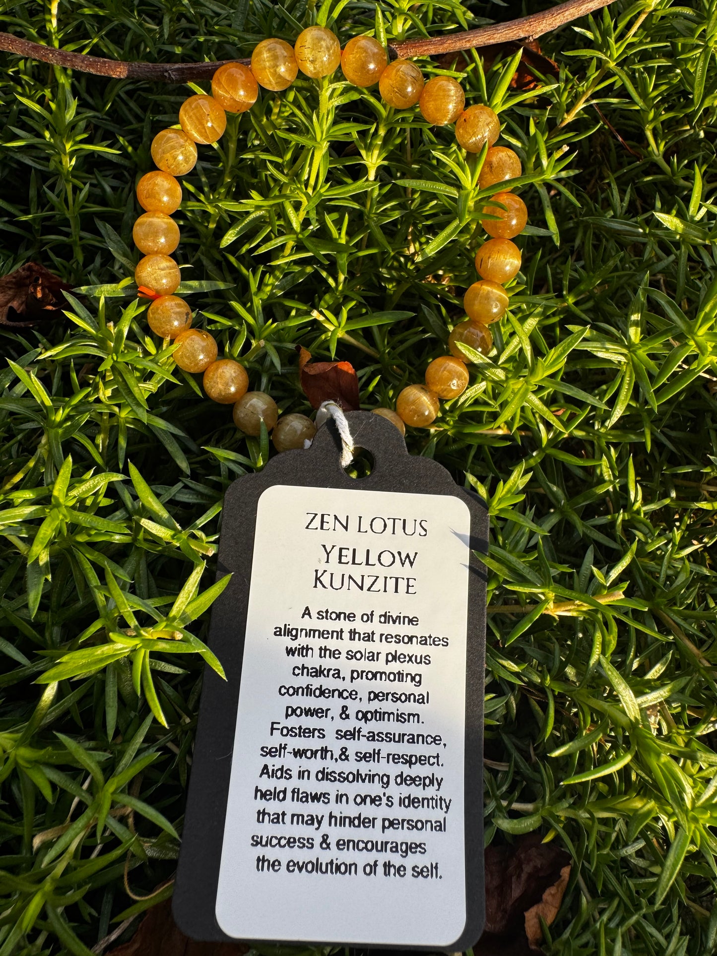 Yellow Kunzite Natural Stone Bracelet 6mm