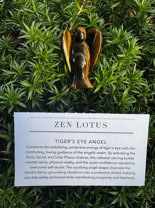 Tigers Eye Angel Crystal Car Vent Clip