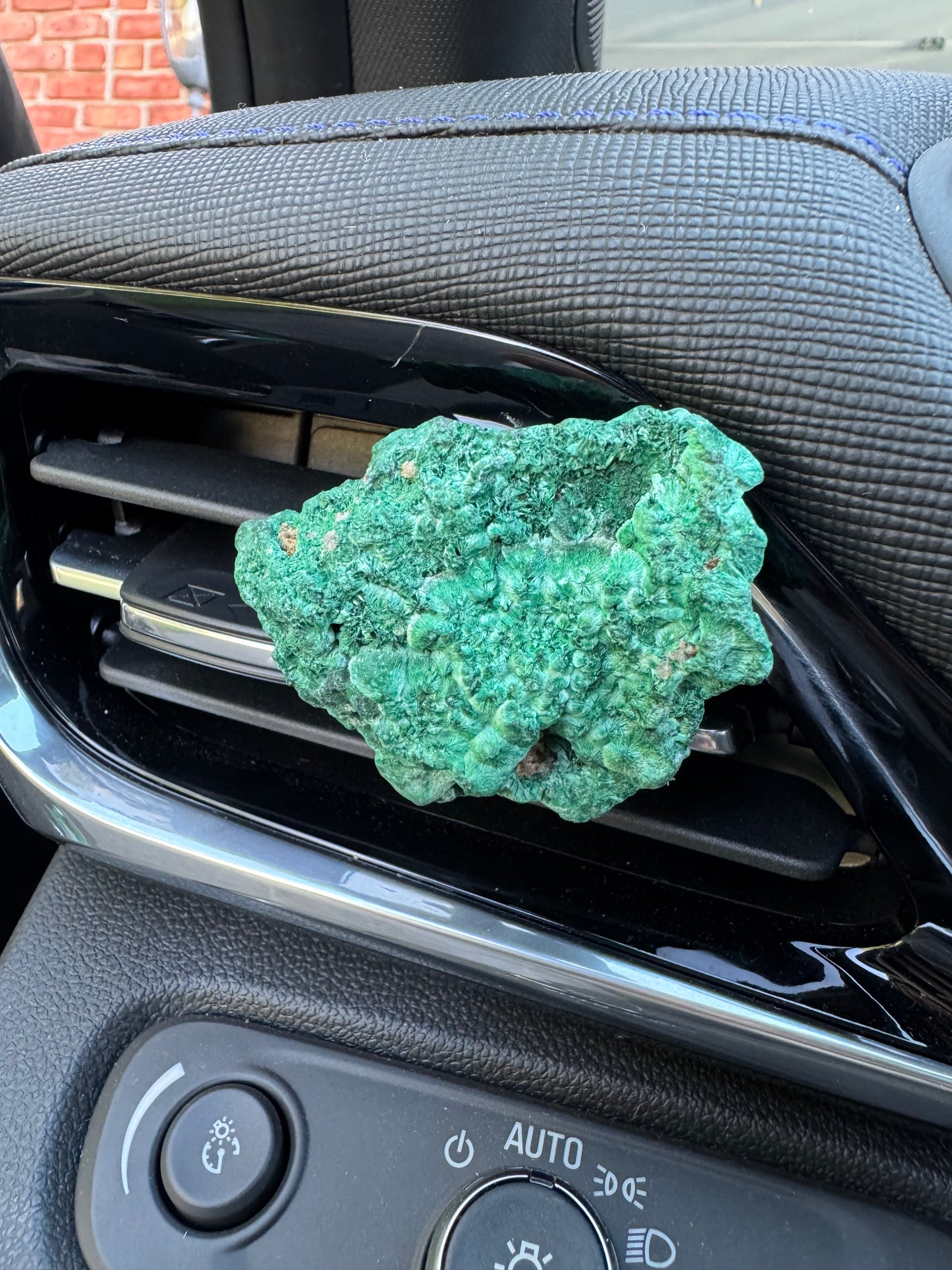Malachite Crystal Car Clip
