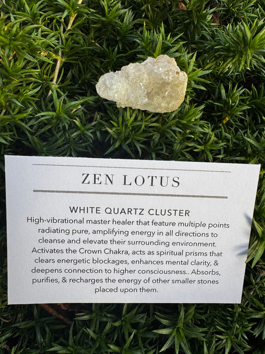 White Geode Quartz Crystal Car Vent Clip