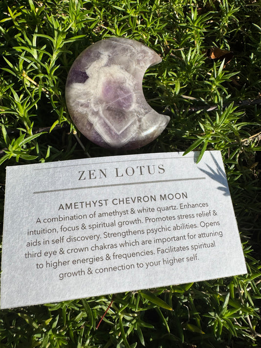 Amethyst Chevron Moon Car Clip