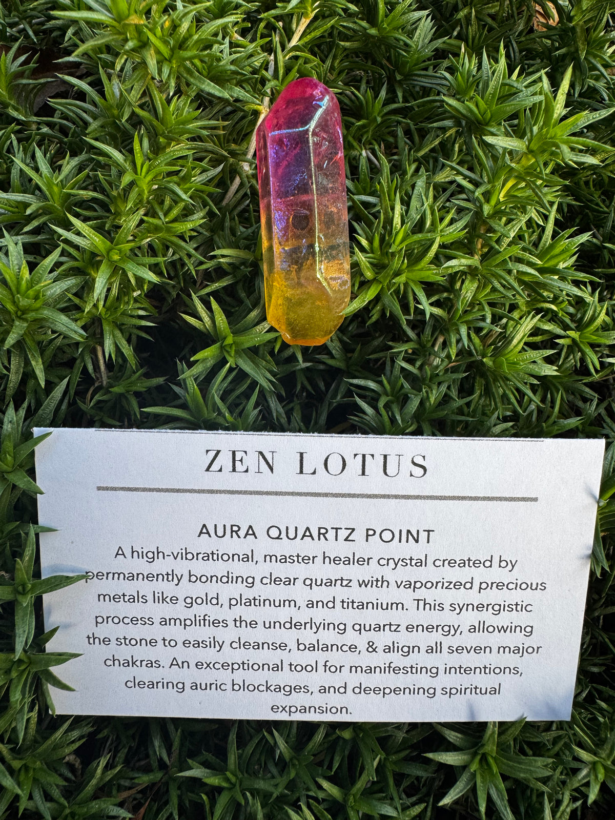 Aura Quartz Point Crystal Car Vent Clip (variety)
