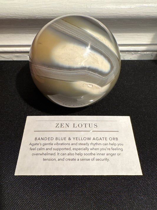 Banded Blue & Yellow Agate Orb
