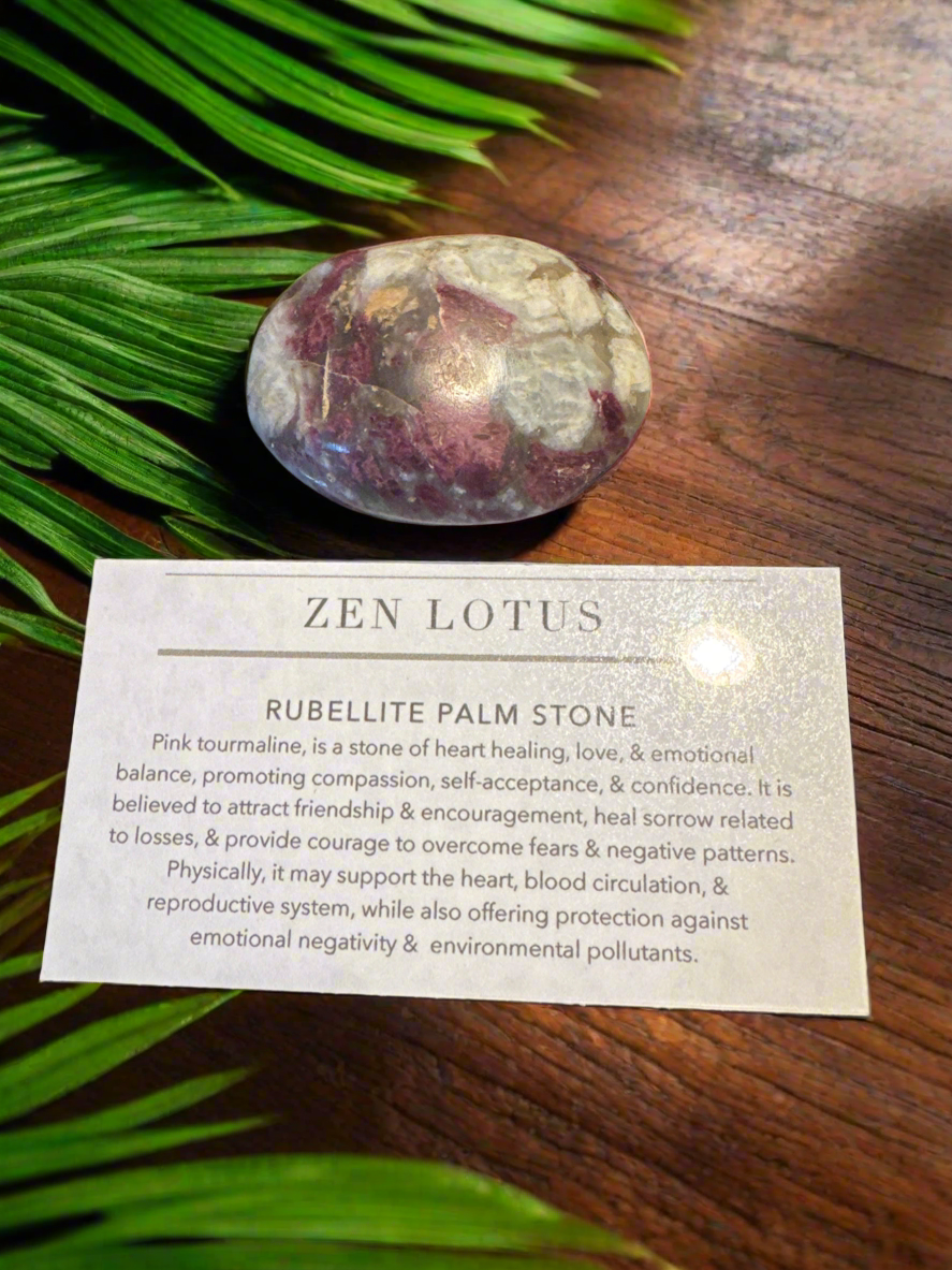 Rubellite Palm Stone (pink tourmaline)