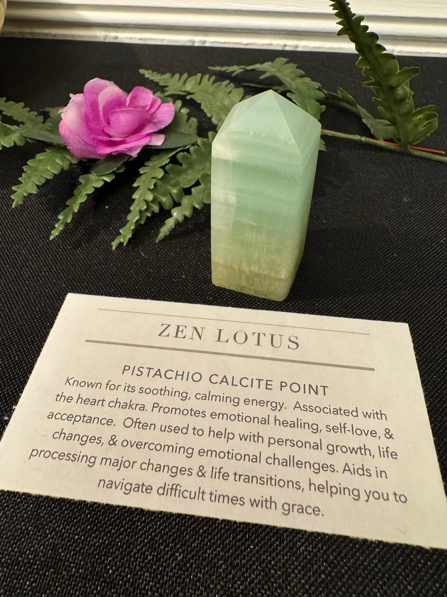 Pistachio Calcite Point
