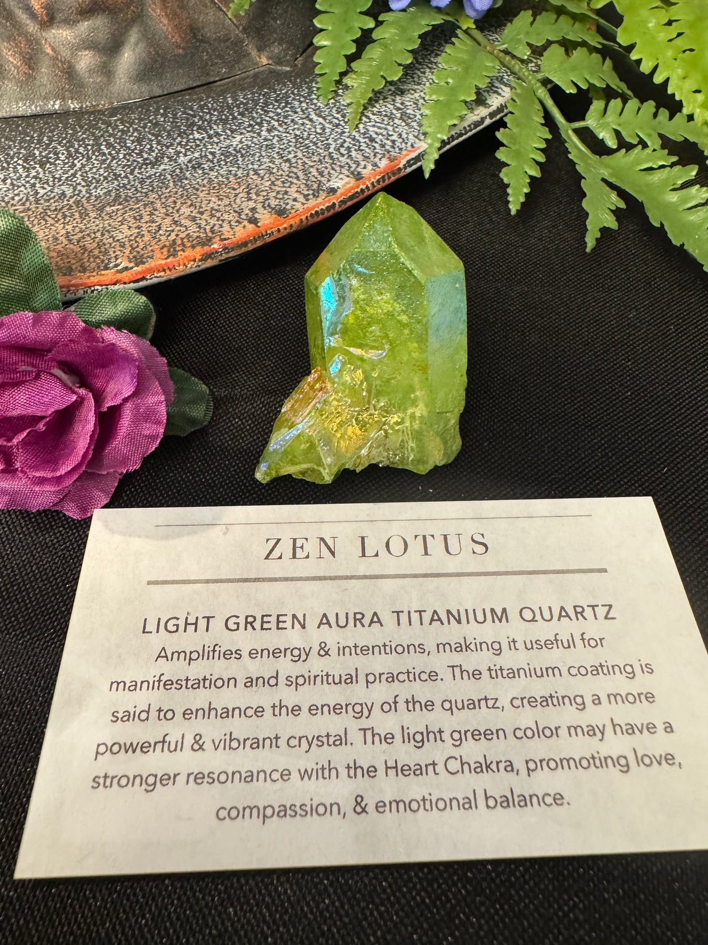 Light Green Titanium Aura Quartz