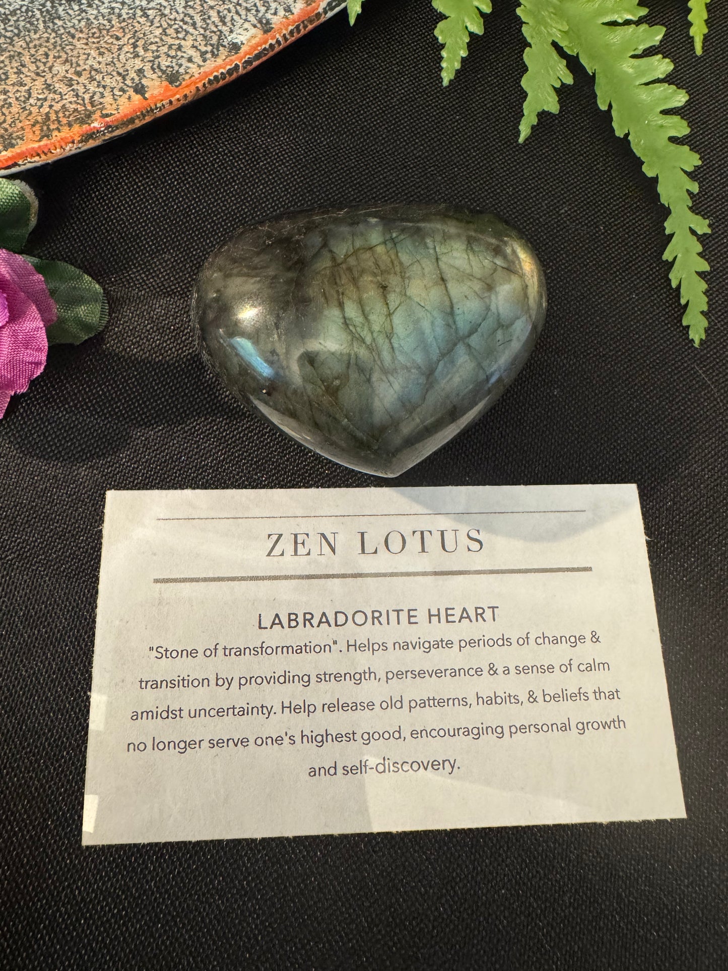 Labradorite Heart