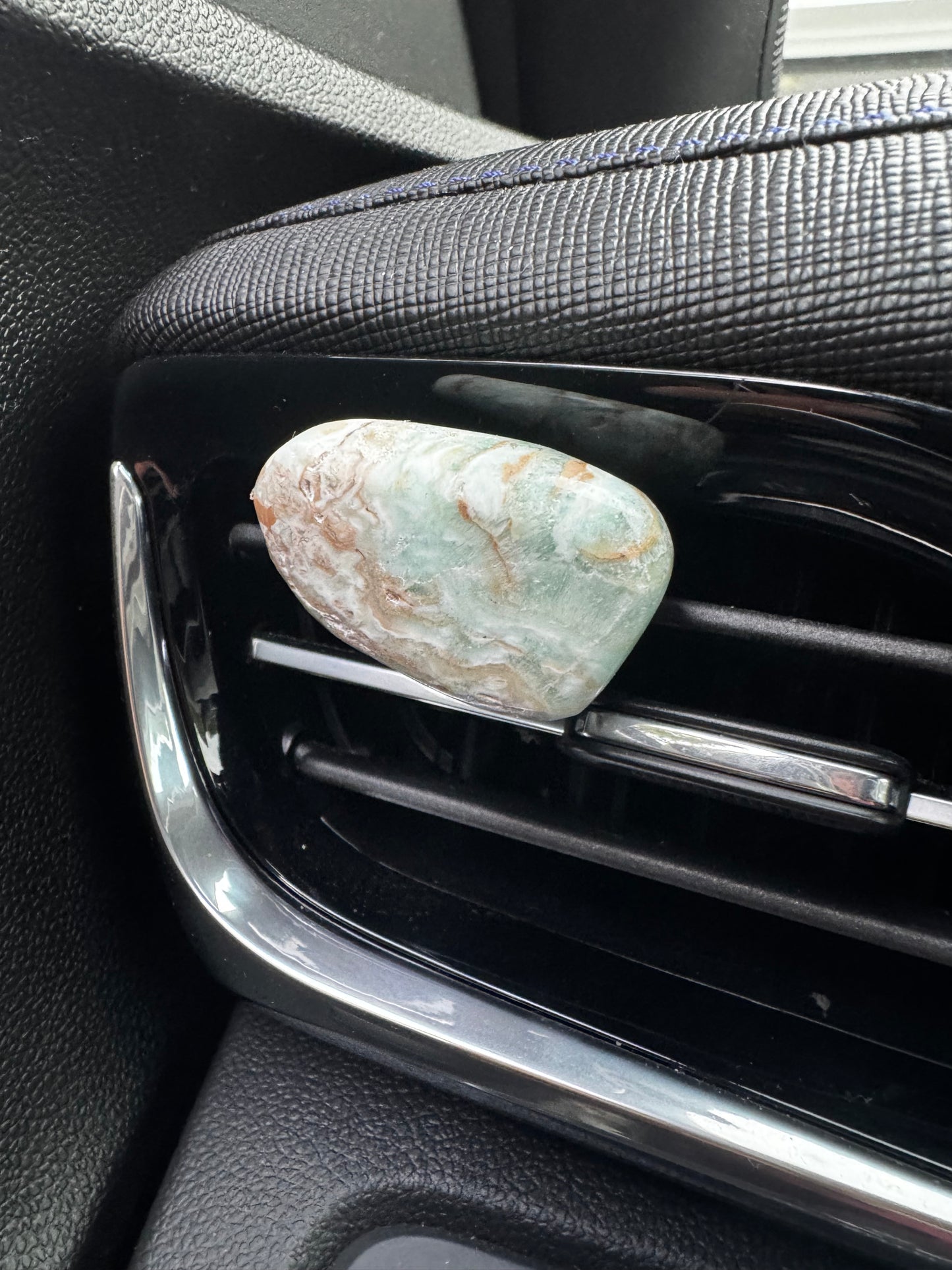 Caribbean Calcite Crystal Car Vent Clip