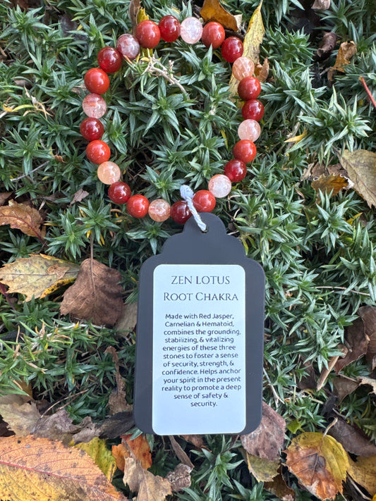 Root Chakra Healing Natural Stone Bracelet