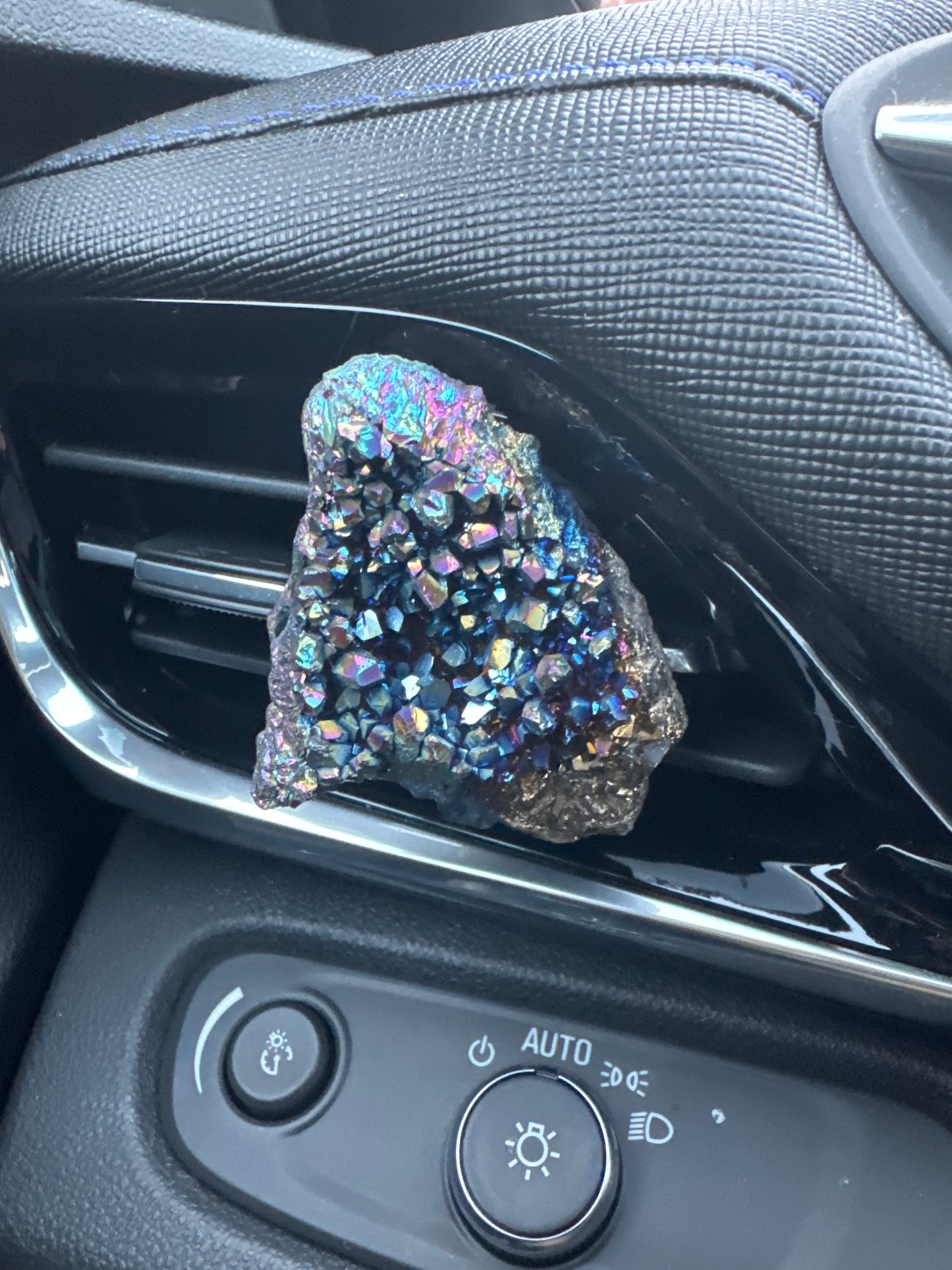Titanium Aura Quartz Car Clip