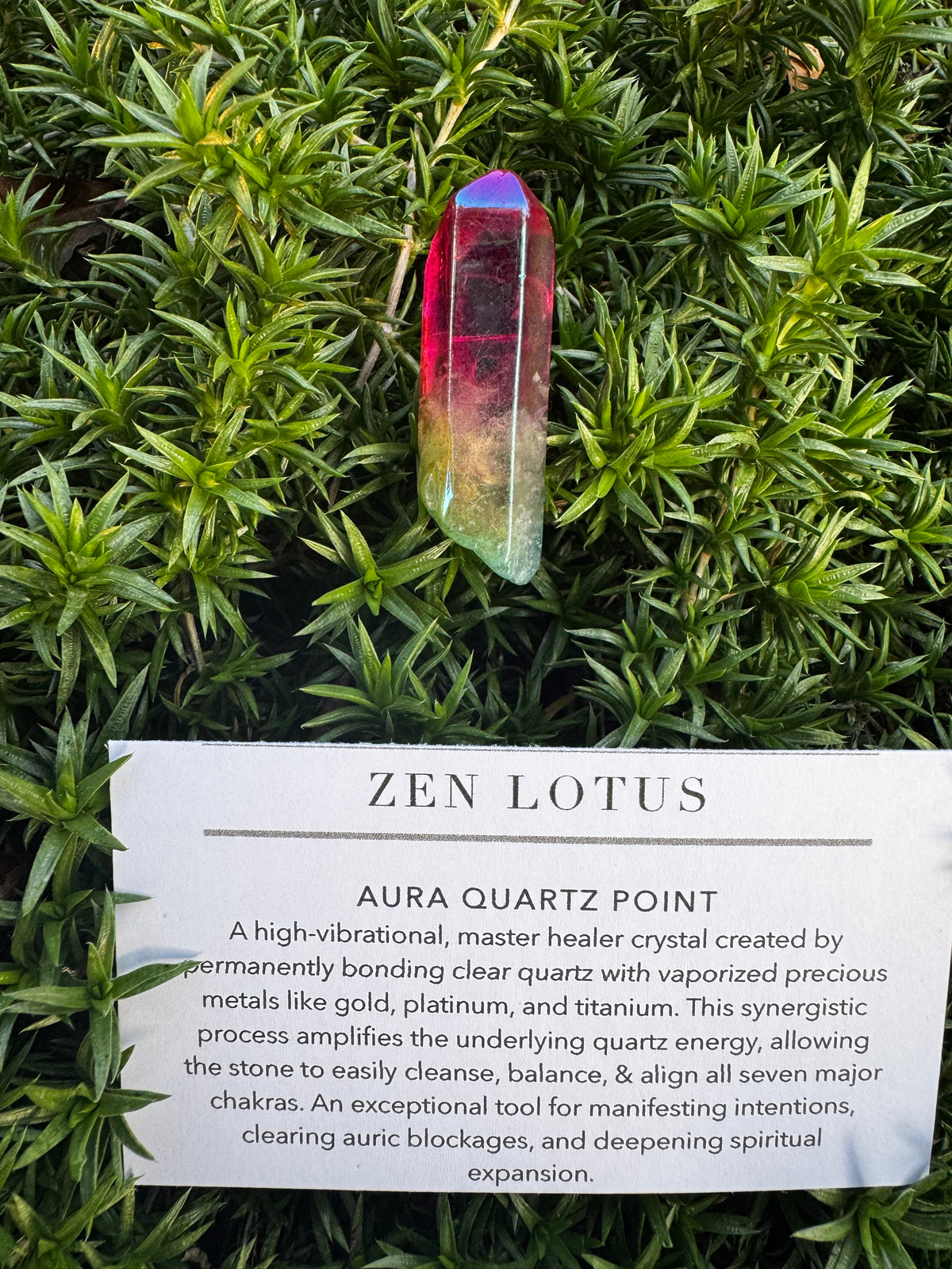 Aura Quartz Point Crystal Car Vent Clip (variety)