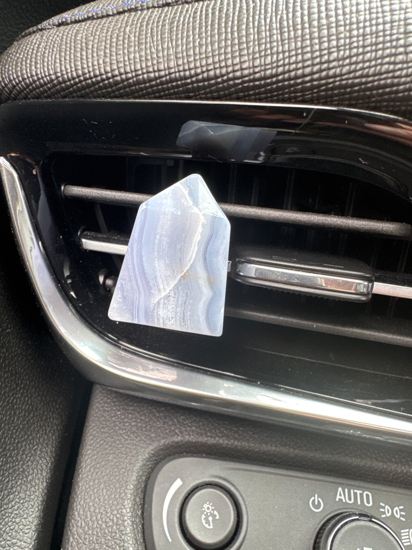 Blue Lace Agate Crystal Car Vent Clip