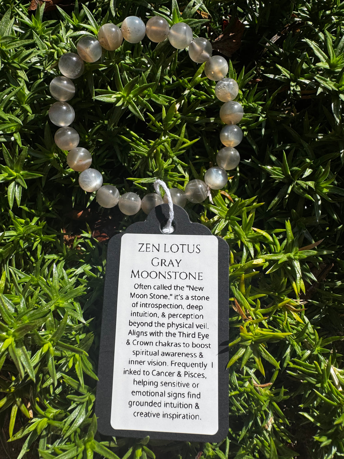 Gray Moonstone Natural Stone Bracelet