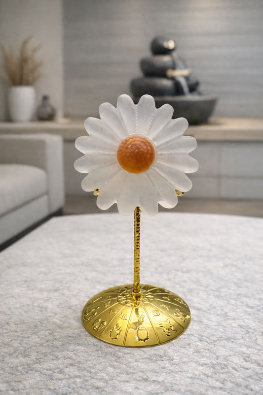 Selenite Daisy with stand