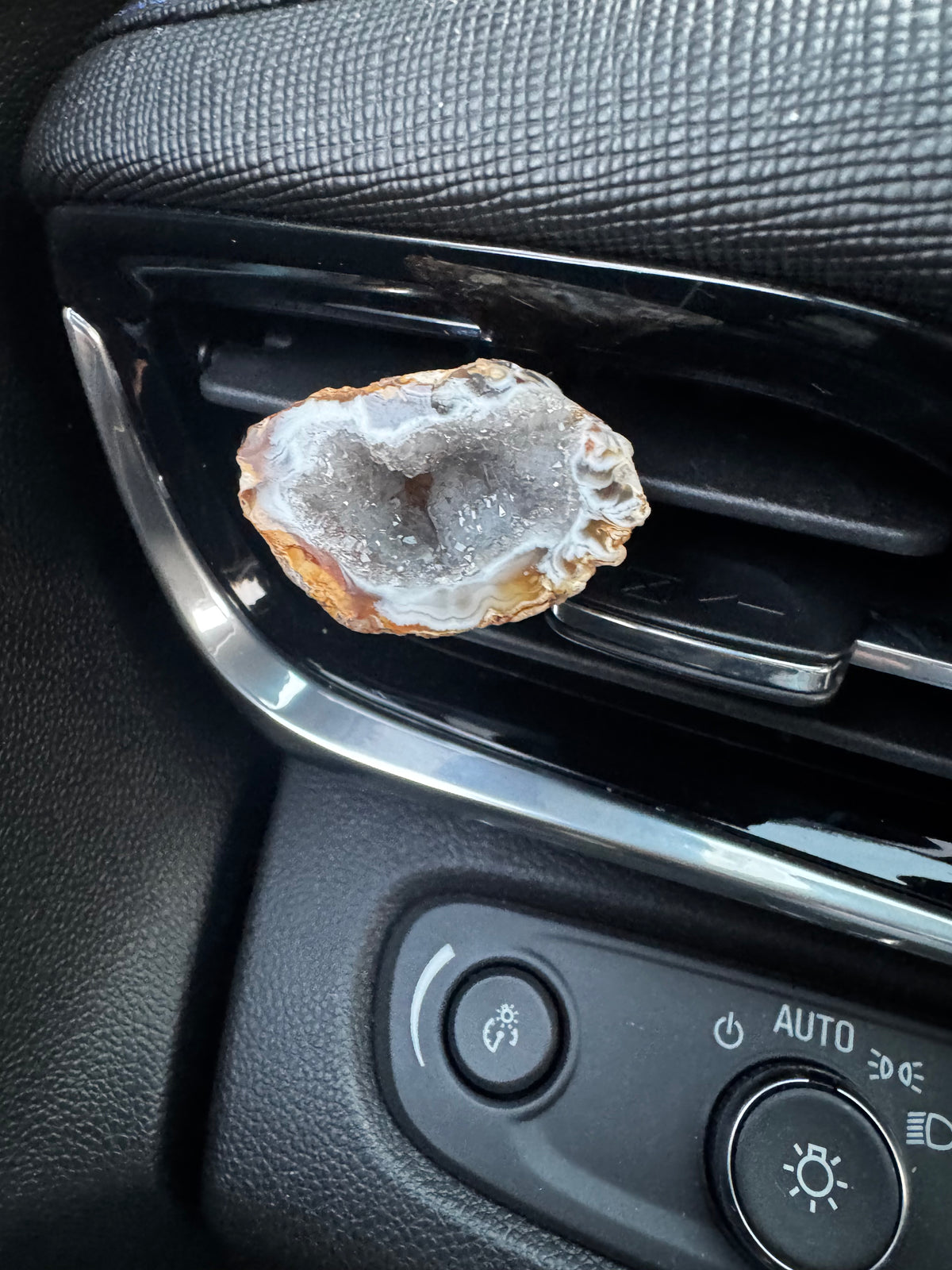Geode Agate Crystal Car Vent Clip