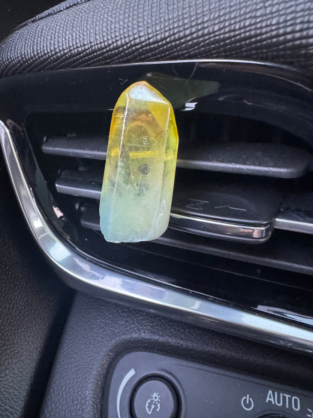 Aura Quartz Point Crystal Car Vent Clip (variety)