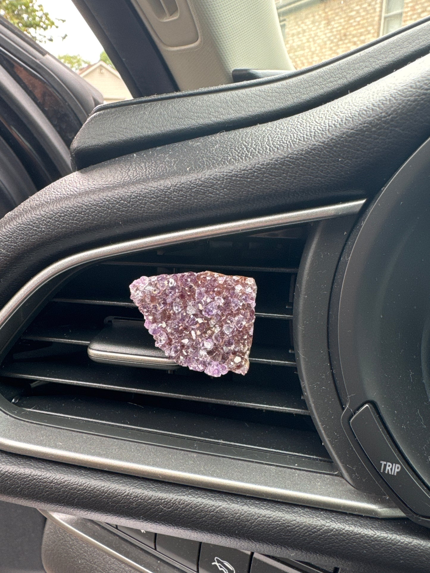 Amethyst Quartz Crystal Car Clip