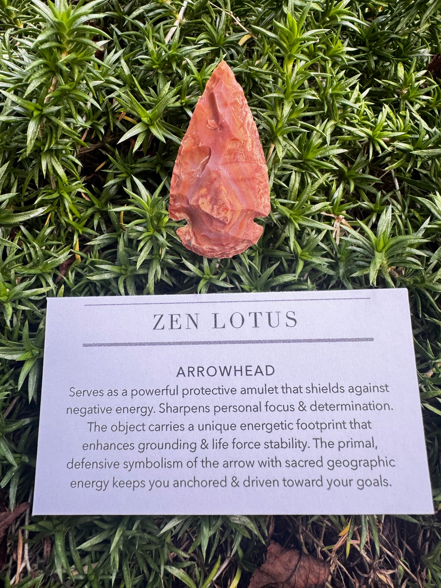 Arrowhead Natural Stone Car Vent Clip