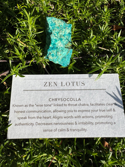 Chrysocolla Crystal Car Clip