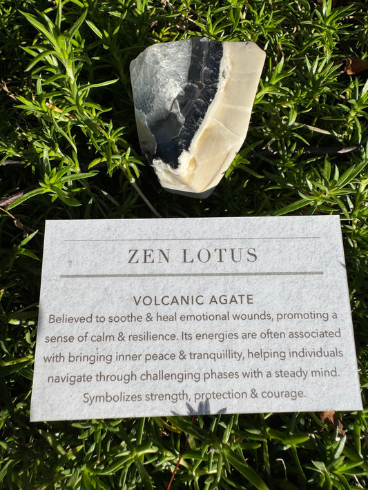 Volcanic Agate Crystal Car Clip
