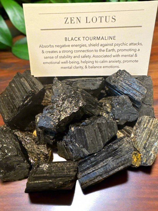 Black Tourmaline Raw (1 piece) assorted