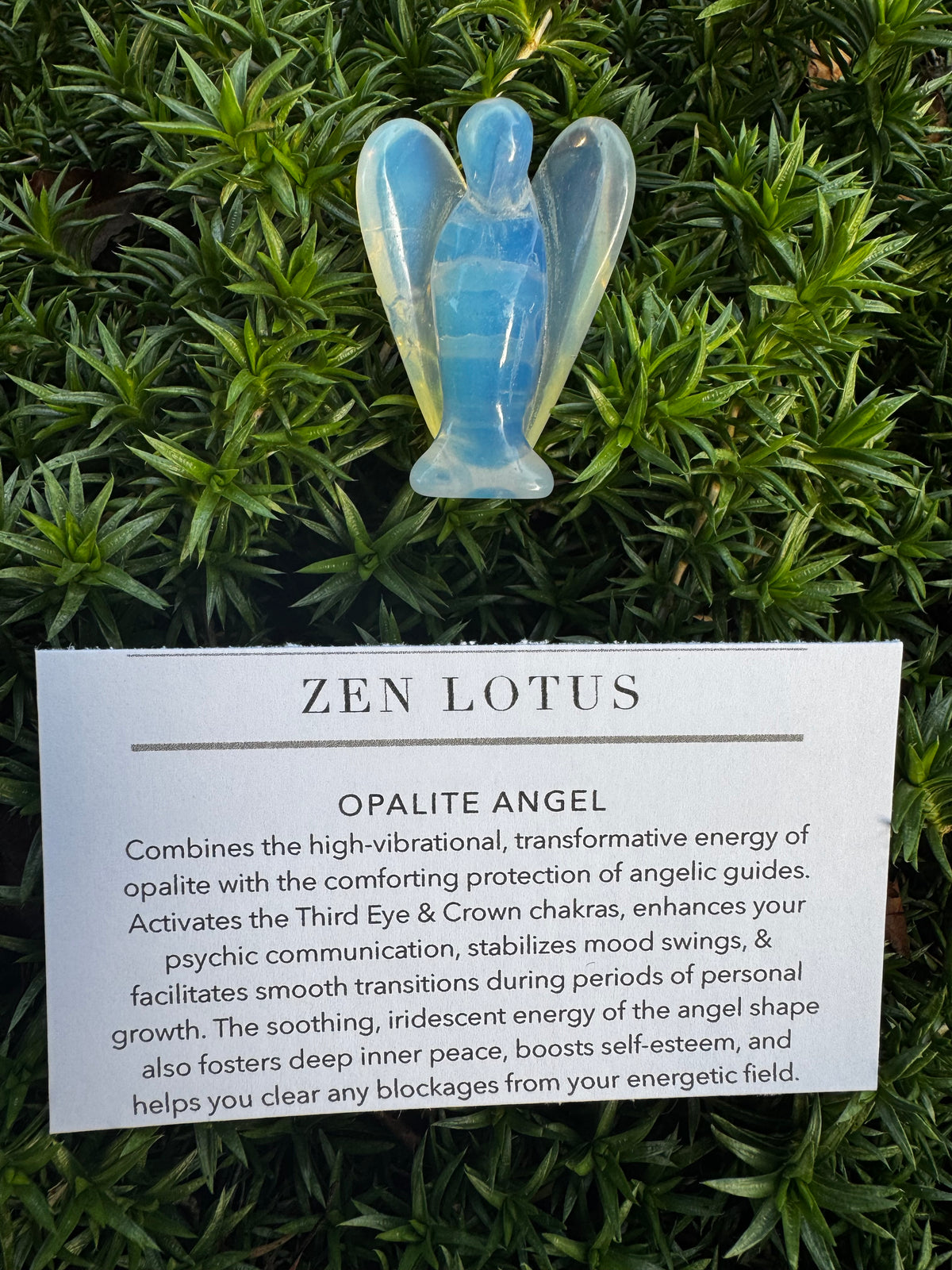 Opalite Angel Crystal Car Vent Clip