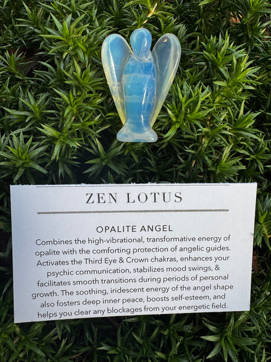 Opalite Angel Crystal Car Vent Clip