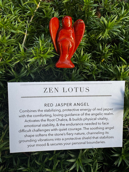 Red Jasper Angel Crystal Car Vent Clip