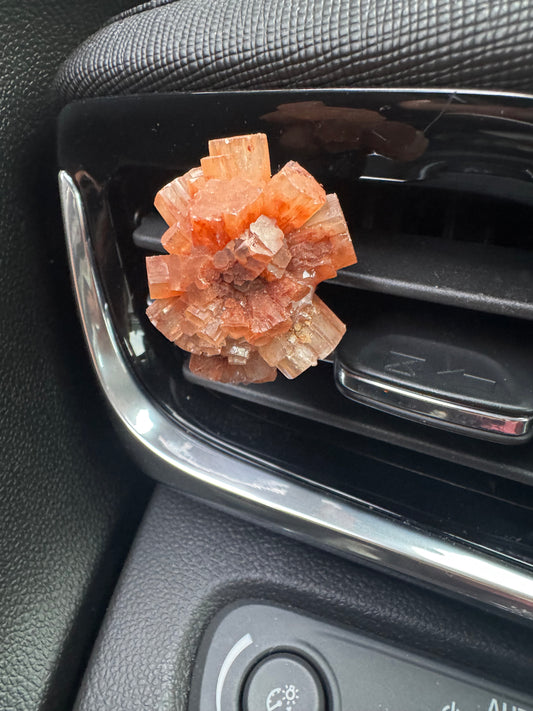 Aragonite Crystal Car Clip