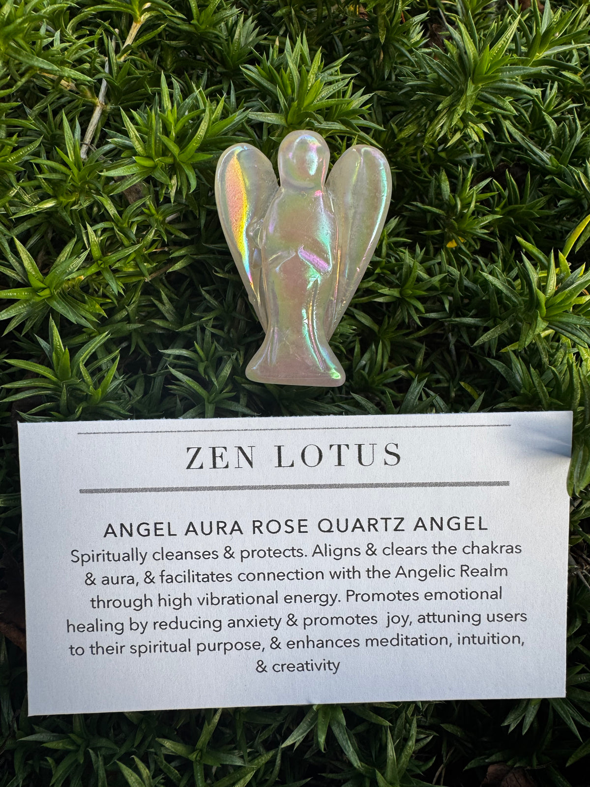 Angel Aura Rose Quartz Angel Crystal Car Vent Clip