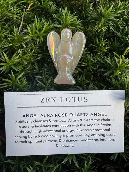Angel Aura Rose Quartz Angel Crystal Car Vent Clip