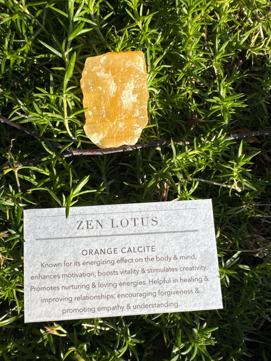 Orange Calcite Crystal Car Clip