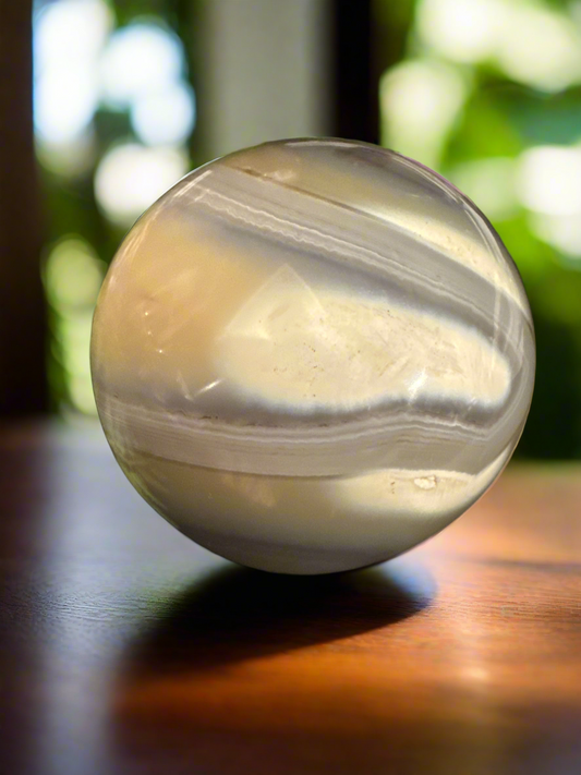 Banded Blue & Yellow Agate Orb