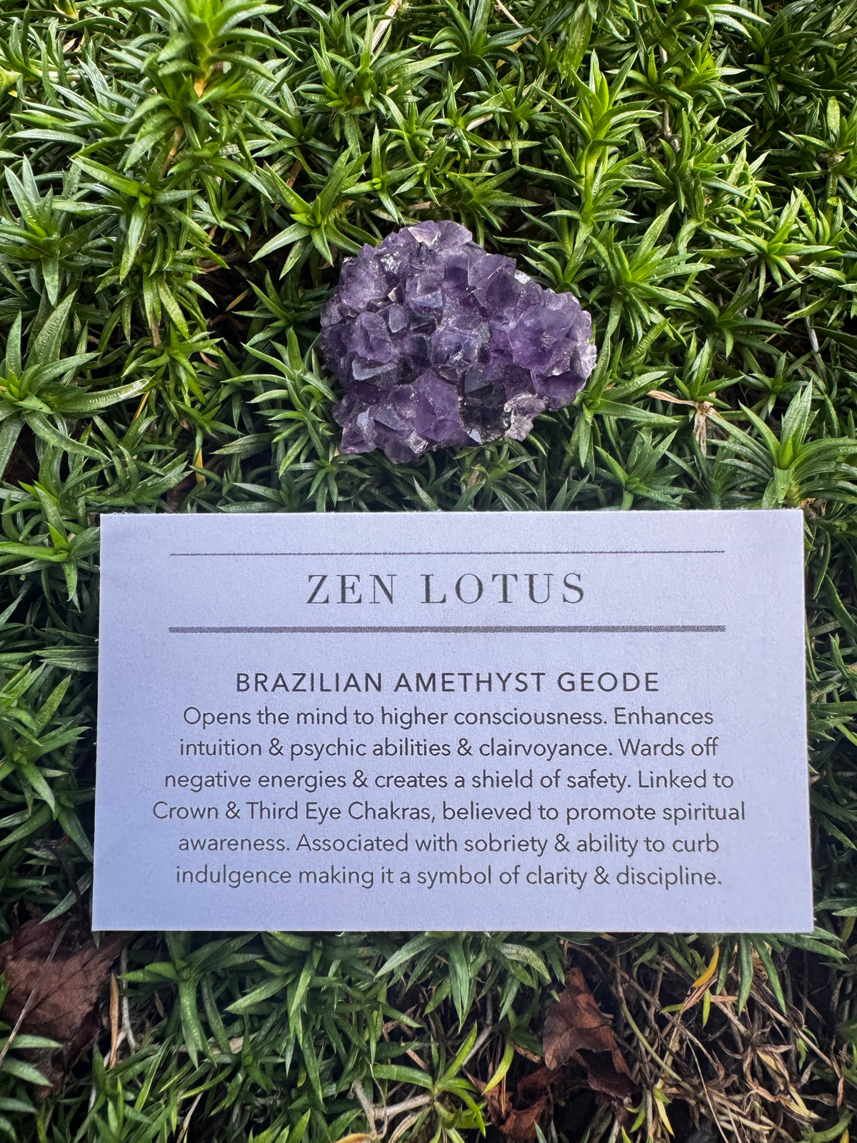 Amethyst Quartz Crystal Car Clip