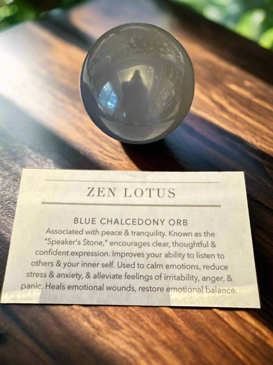 Blue Chalcedony Orb