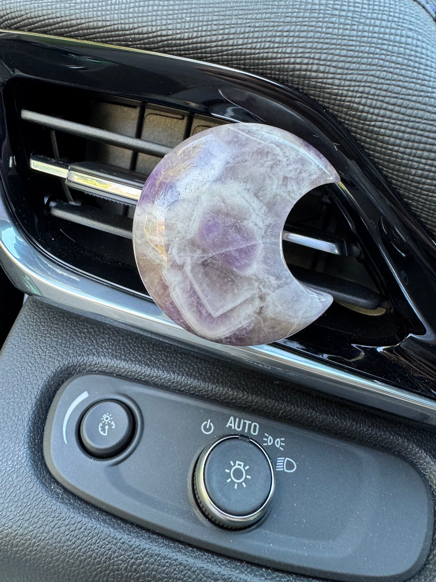 Amethyst Chevron Moon Car Clip
