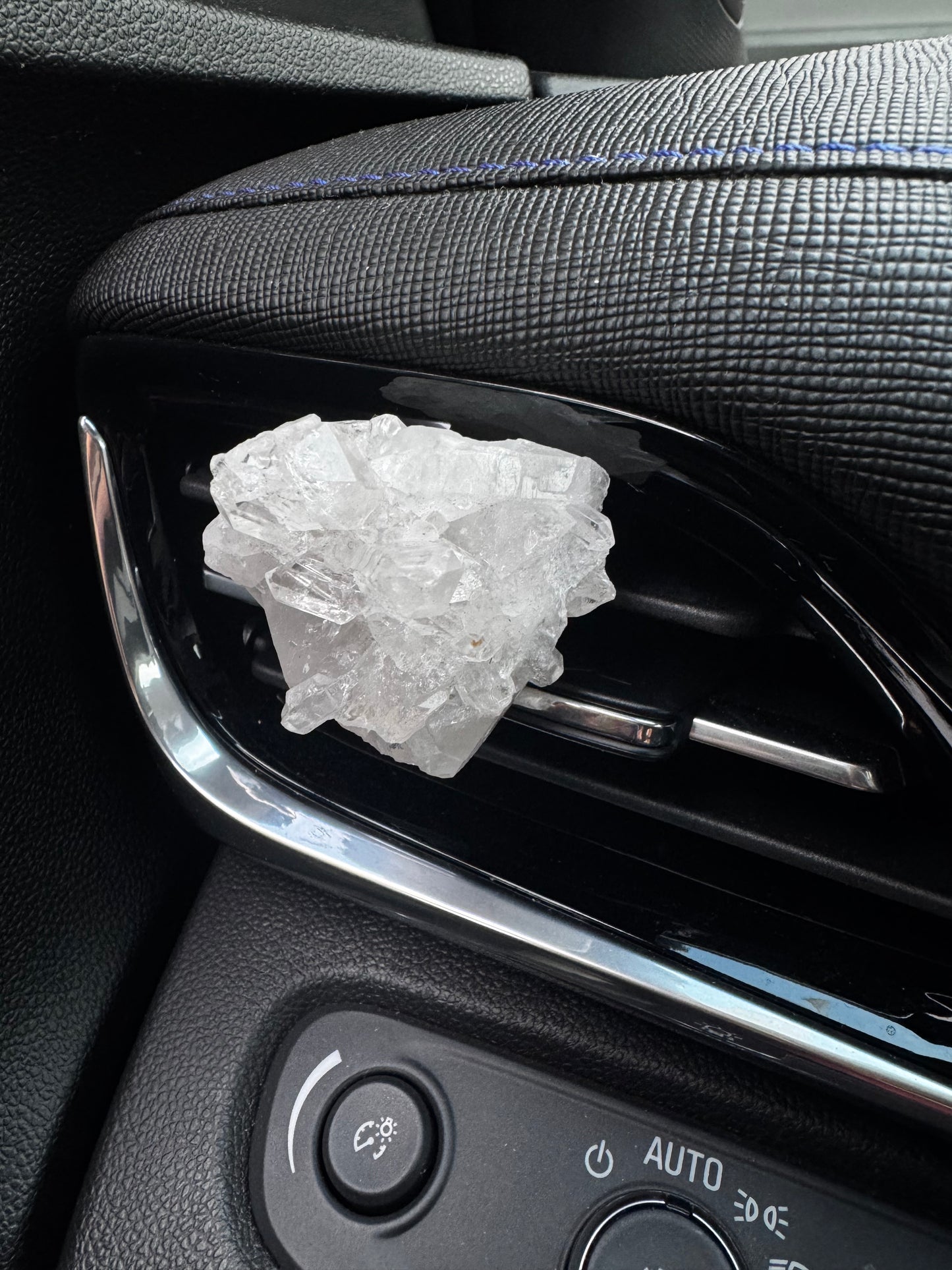 Clear Quartz Crystal Car Vent Clip (multiple styles)