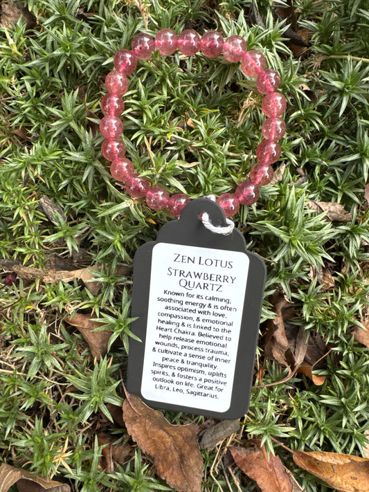 Strawberry Quartz Natural Stone Bracelet