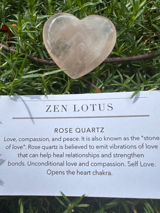 Rose Quartz Heart Crystal Car Vent Clip