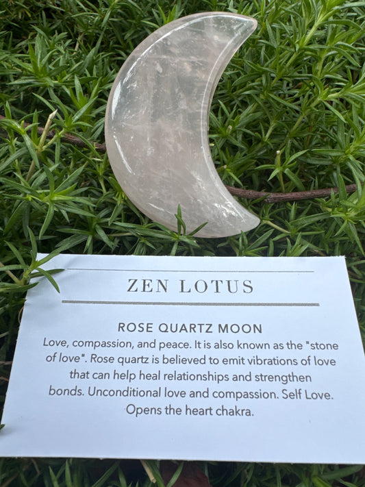 Rose Quartz Moon Crystal Car vent Clip