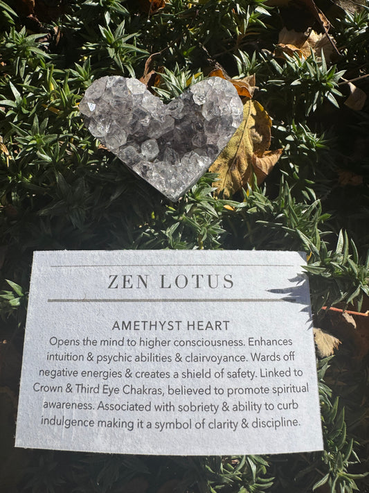Amethyst Heart Crystal Car clip