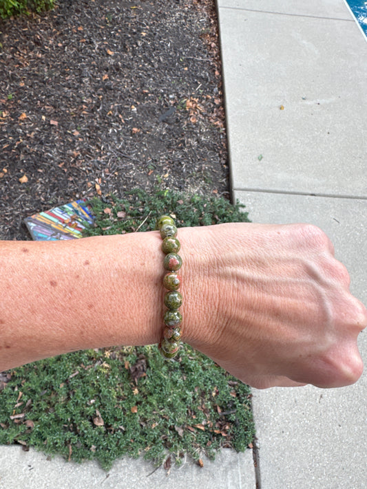 Unakite Natural Stone Bracelet