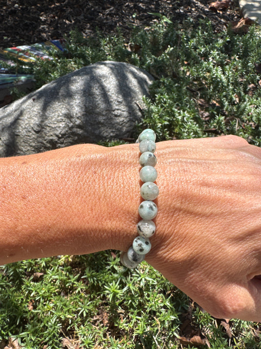 Kiwi Jasper Natural Stone Bracelet