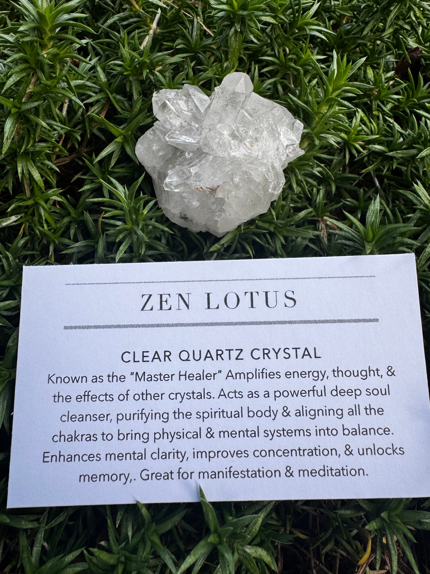 Clear Quartz Crystal Car Vent Clip (multiple styles)