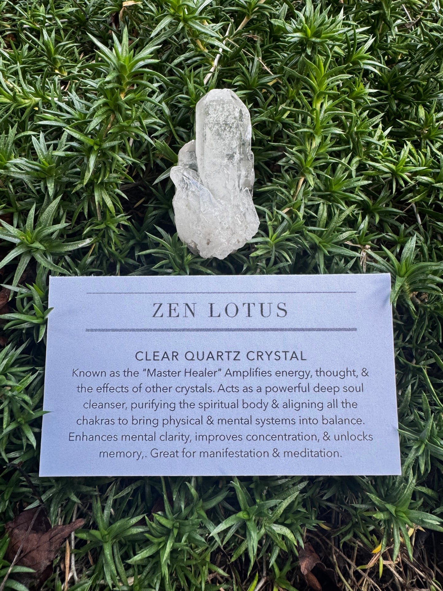 Clear Quartz Crystal Car Vent Clip (multiple styles)