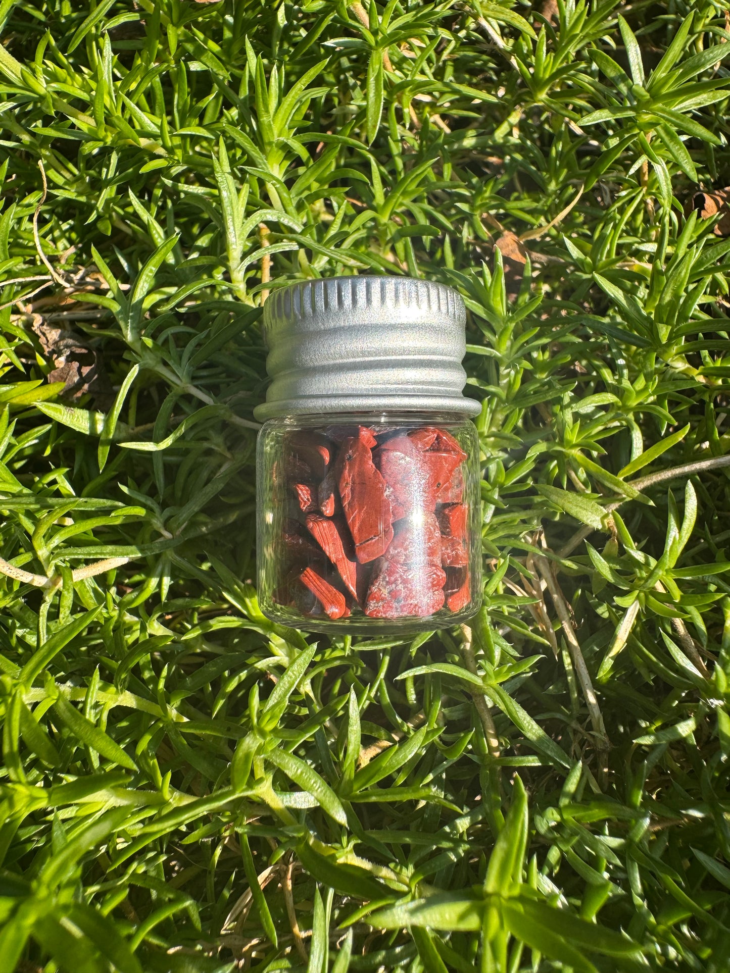 Crystal Wishing Bottle- Red Jasper