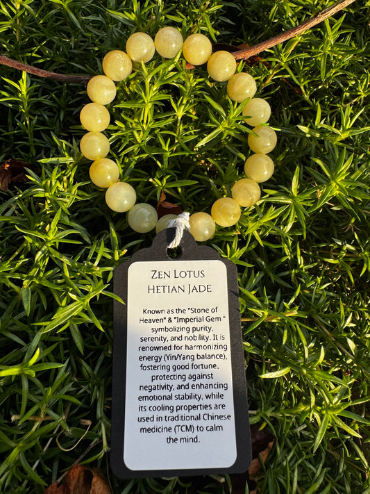 Hetian Jade Grade A stone Natural Stone Bracelet
