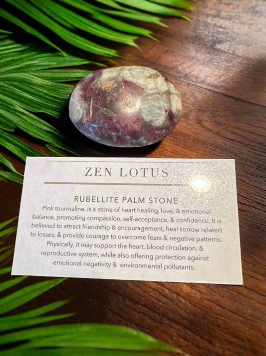Rubellite Palm Stone (pink tourmaline)