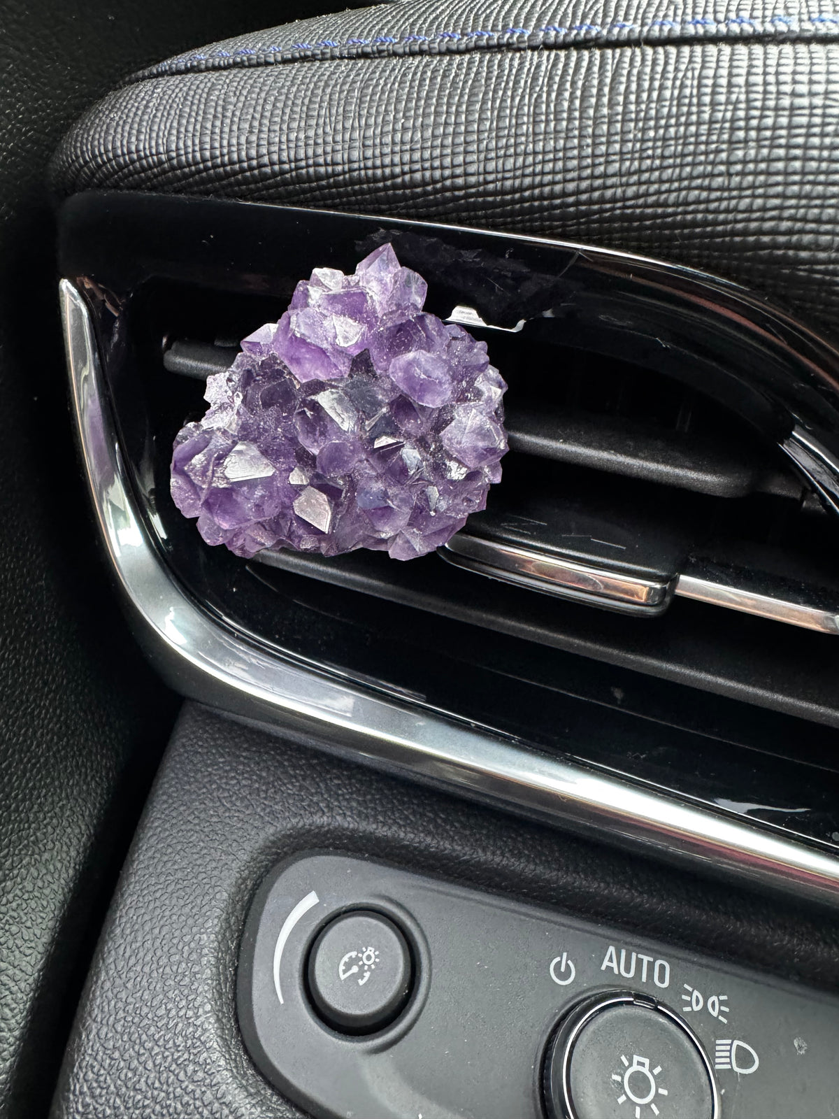 Amethyst Quartz Crystal Car Clip
