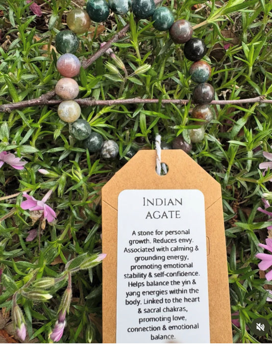 Indian Moss Agate Natural Stone Bracelet
